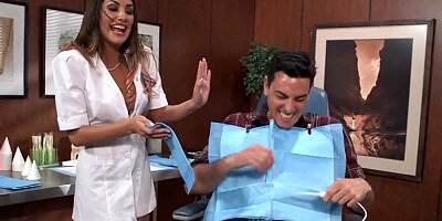 Busty dentist August Ames hard pounded