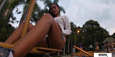 Amateur Thai teen Cherry gets her daily sperm dosage after workout