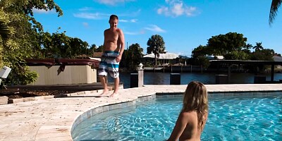 Stocky buddy has secret affair with landlord's sexy daughter