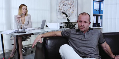 Young therapist offers the man sex and he can't say no