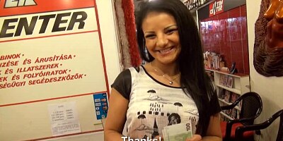 Front desk girl asshole fucked for money