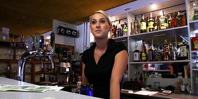 Beautiful bar girl gets laid after being paid with cash