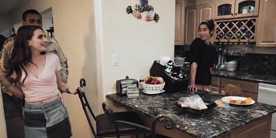 Horny redhead agrees to give a blowjob and hook up with the man