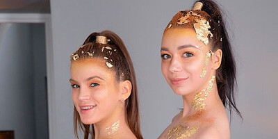 Two Gorgeous Goddesses Greedily Drain a Stud