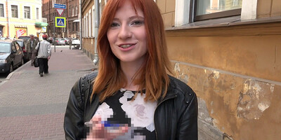 Red-haired nymph nailed by devious agent in amazing poses