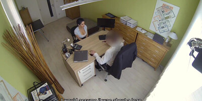 Hot masseuse gets a loan by getting fucked