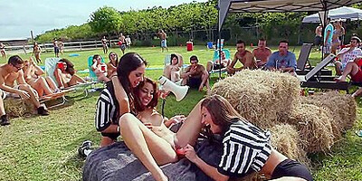 Field Fucking Day With Jamie Valentine, Lizz Tayler And Trinity St Clair