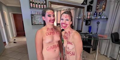 Two Stupid Sluts Degrading Themselves