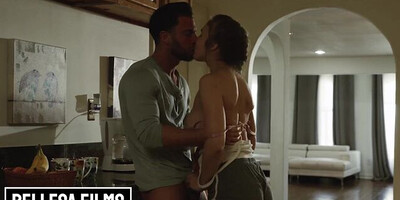 Beautiful babe Lena Paul is having romantic intercourse with Seth Gamble