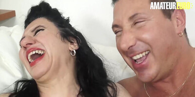 Brunette Italian mature fucked at the casting