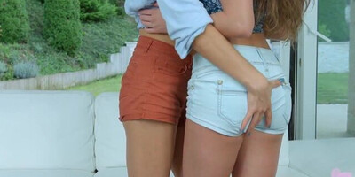 Sweet Euro chicks got naked and started going over each other's delicious private parts