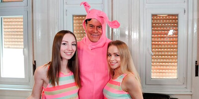 Flexible Alexa Gets Double Teamed by Father and Son Until She Cannot Take the Pleasure Anymore!