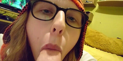 Cute Blowjob by Hot Trap Girlfriend!