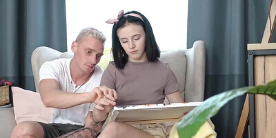 Sweet couple goes wild at home