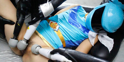 Galactic Sentai Brave Blue gets worked over with sex toys by the aliens - JapanHDV