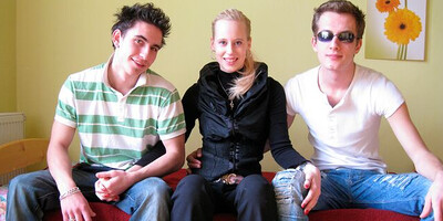 HORNY GUY JOINS TEEN COUPLE