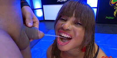 Black Mimi And Anabell More In Extreme Pissing Gangbang