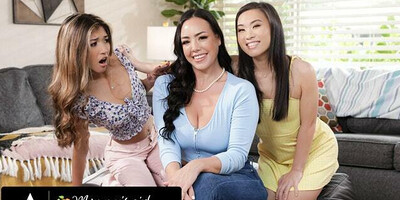 MommysGirl - Busty Step-MILF Fingers Hard Both Stepdaughters