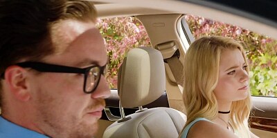 Blonde teen with long legs gets fucked outdoors