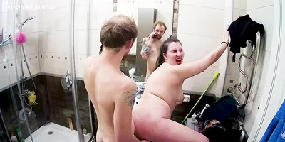 Seduction Of The Shy Plump Adult Russian Chick At Bathroom