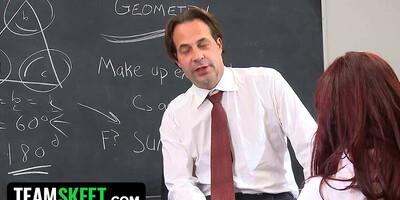 Sexy Teen Gagged On Teacher's Big Juicy Cock