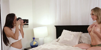 Celeste Star brings her teen model to orgasm