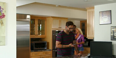 MILF Nikita Von James rides a cock in front of her husband cuckold