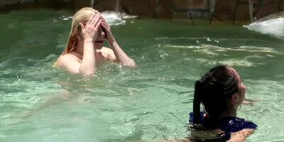 Two wet pussies Abby Lee Brazil and Ashley Fires becomes horny