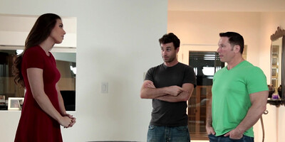 Husband double penetrates his wife Casey Calvert with friend