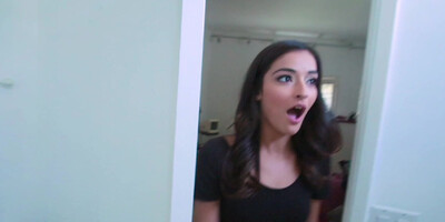 Cutie Emily Willis gives blowjob and fucks stepbrother