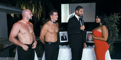 Mary Jean And Ramon Nomar - Two White Cocks Fuck One Lightskin Chick With Massive Ass And Big Tits