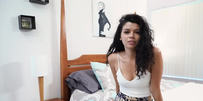 Guy tempted sexy stepsister into their first pussy-nailing