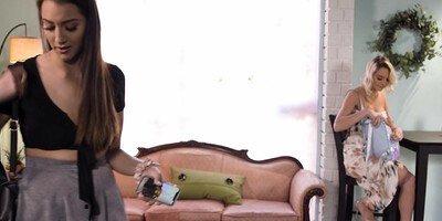 Bella Rolland and roommate Kenna James lick sweet pussies