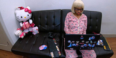 Ebony girl is fucked by stepdad through a hole on her pajamas