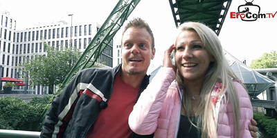 STREET FLIRT - Petite blonde teen picked up for anal threesome