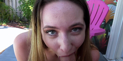 Everly Haze sucks big meaty schlong in POV