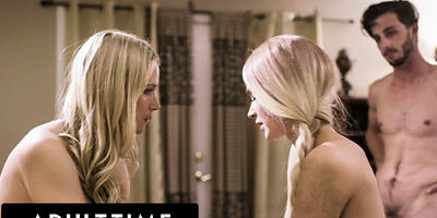 Nervous Stepdaughter Gives Into Her Stepmom and BF