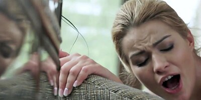 Breathtaking blonde takes a hard dick in her tight asshole