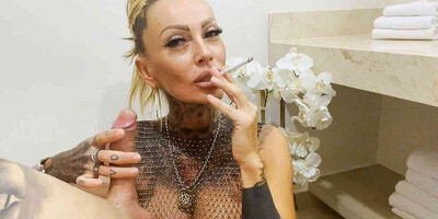 GERMAN MOM KADA - SMOKING BJ FOR STEPSON ON HOLIDAY TRIP