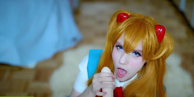 Spoiled Tsundere Asuka Gives Handjob Pov Evangelion