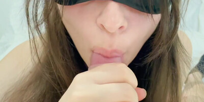 Girlfriend Gives Sloppy Close Up Blowjob - Cum In Mouth