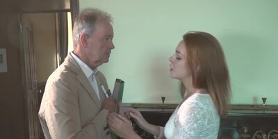 Young Hot Teen Gets Some Old Man Cock And Facial Cumshot
