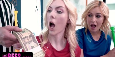 Nikki Woods, Cody Carter And Minxx Marley - Pretty Girls In Soccer Outfits Pay Their Debt To Neighbor