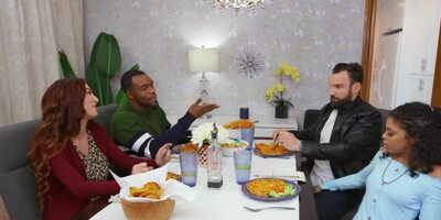 Ebony minx with ease seduces tall white guest with fat cock