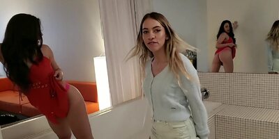 Teens Khloe Kapri and Whitney Wright share stallion dick