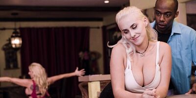 Blonde babe is happy to try some big black cock