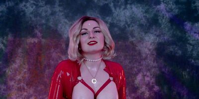 Female domination free porn video in latex: JOI for girls