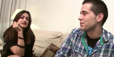 Lusty girl quickly engaged the young handsome man into hot sex