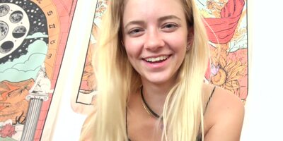 Petite Riley Star gets a fuck and a creampie