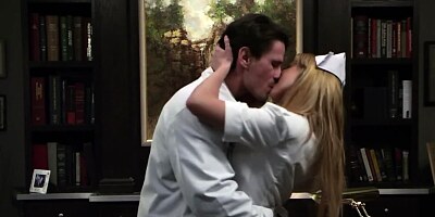 Roughly doctor takes a scandalous nurse to get it on with her